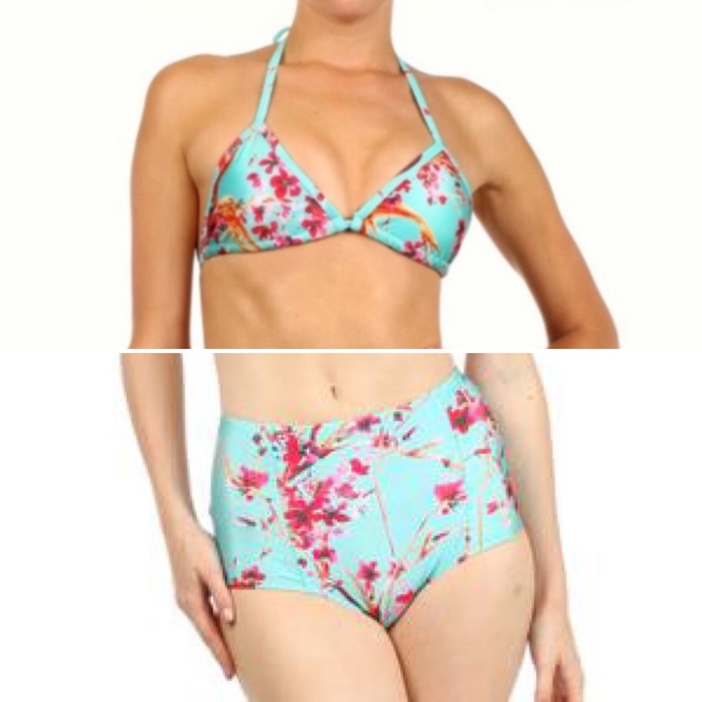 NWOT! Poprageous AZ Iced Tea High-Waist Bikini Set - Picture 8 of 8